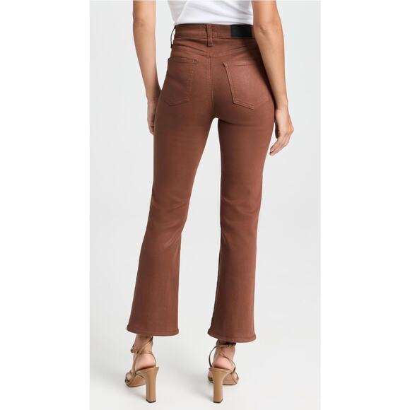$198 Pistola Lennon Coated Crop - Saddle Brown 27, 22” inseam - Picture 3 of 15